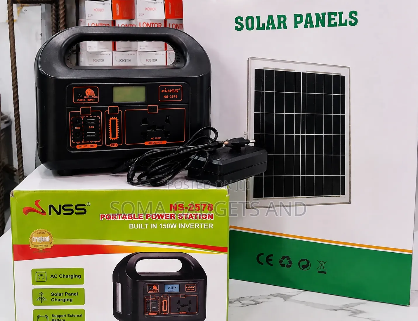 NSS NS-2578 Portable Power Station — Built-in 150W Inverter