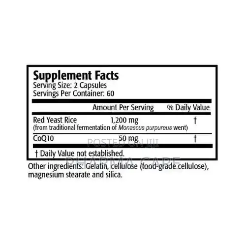 Red Yeast Rice and Coq10 120 Caps LDL-Xq10