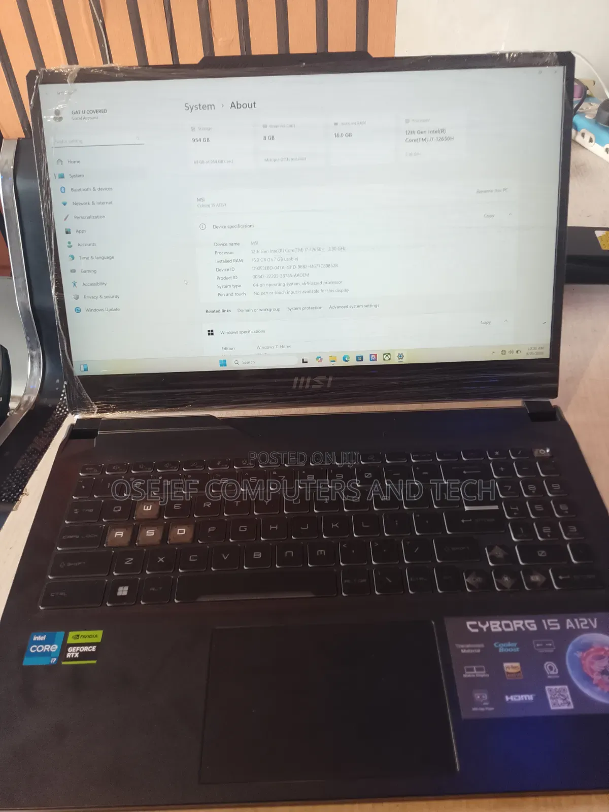 Laptop MSI 16GB Intel Core i7 SSD 1T
