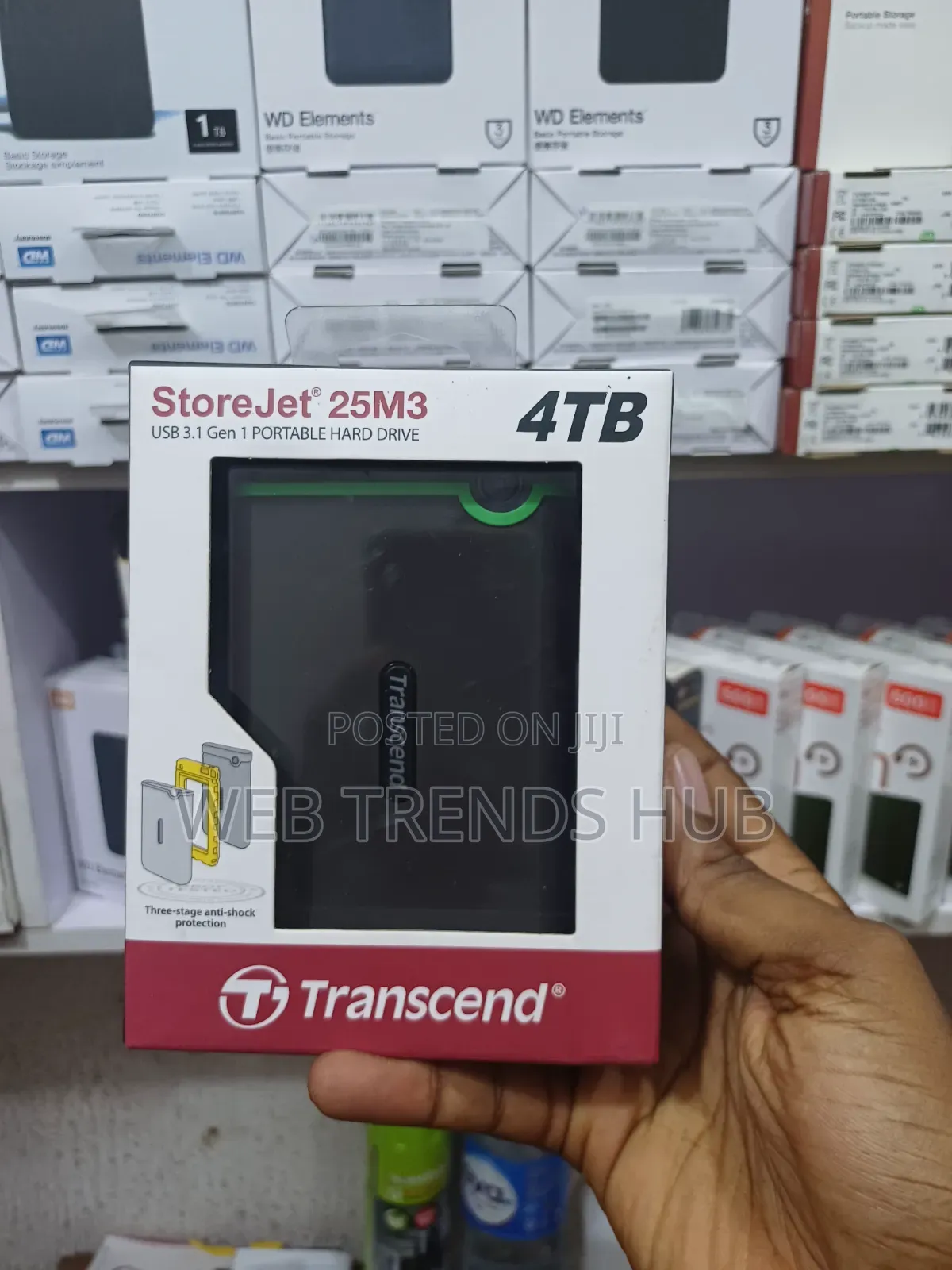 Brand New Transcend StoreJet 25M3 4TB External Hard Drive - USB 3.1