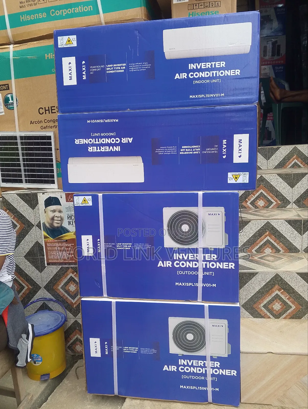 Maxi Powerful Air Conditioner Split Unit AC 1.5 HP Inverter