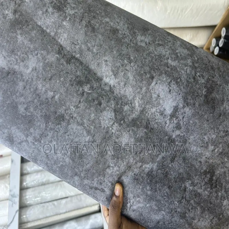 Grey Limewash Nonwoven Cleanable Wallpaper