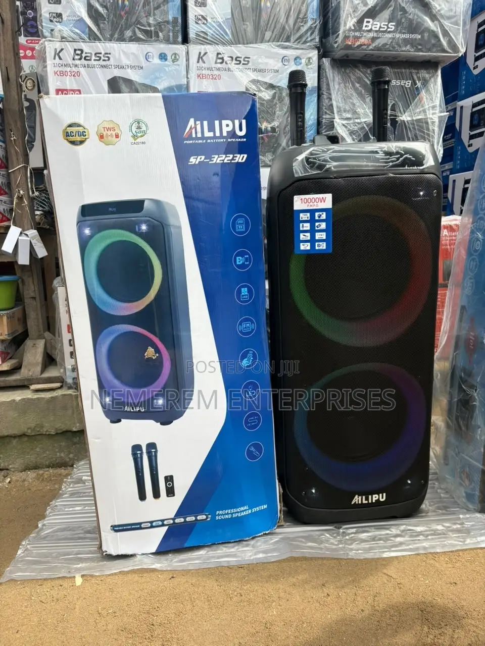 Ailipu SP-32230 Portable Trolley Rechargeable Speaker - 10000W