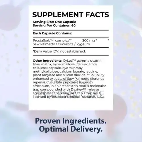 Prostasorb 60 Capsules Pumpkin and Saw Palmetto Extracts