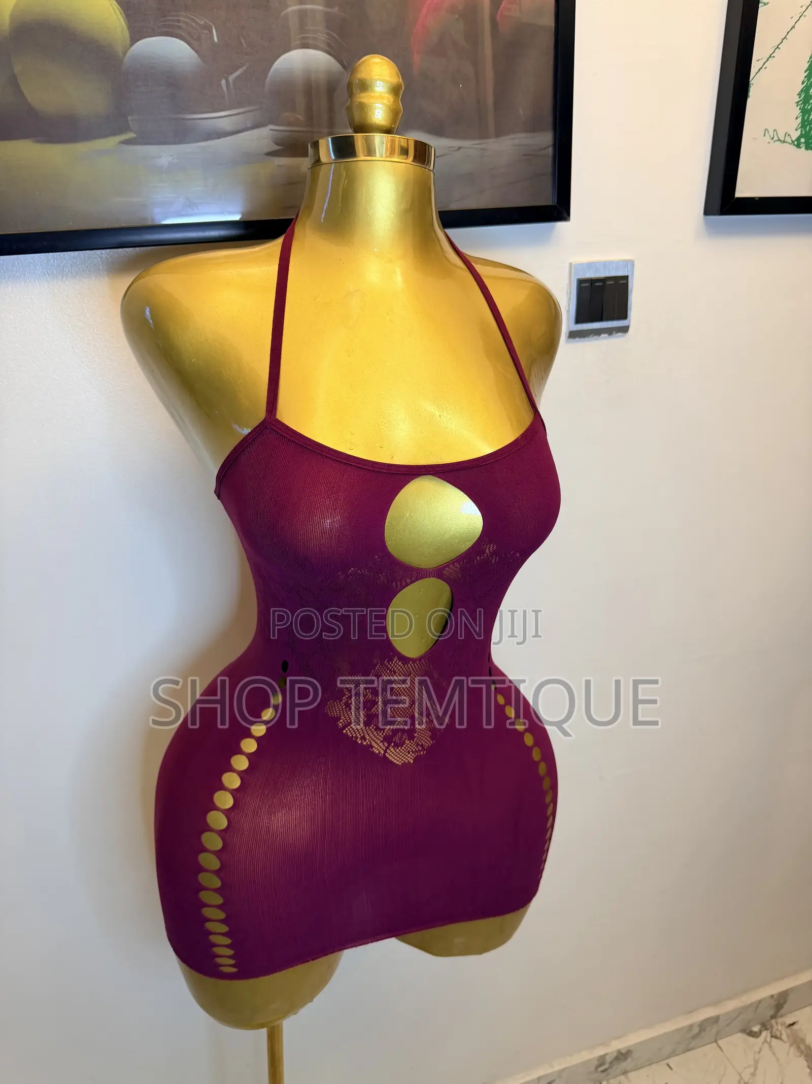 Stretchy BodyCon Mini Gown
