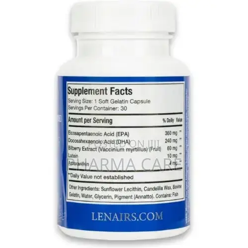 Tired & Dry Eye Relief With Omega 3- Epa & Dha- Bilberry- 30 Softgel