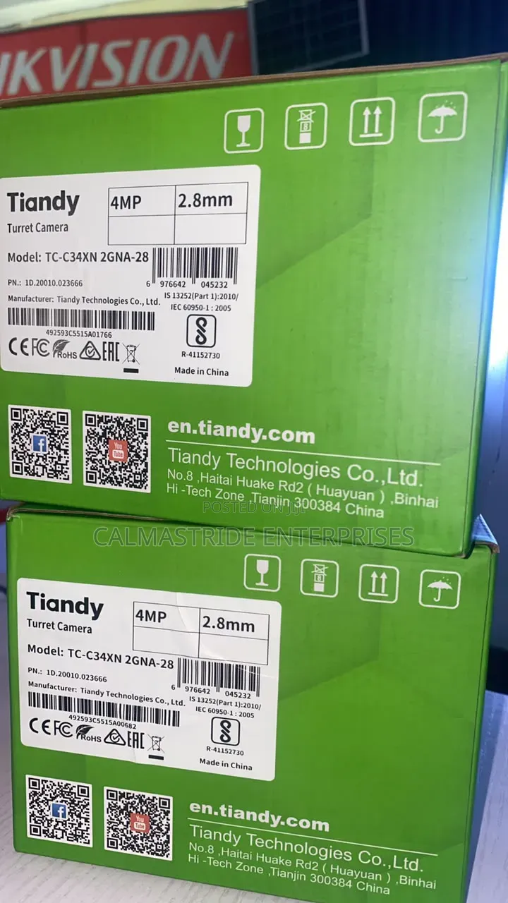 4mp Tiandy Indoor Camera 2.8 Lens