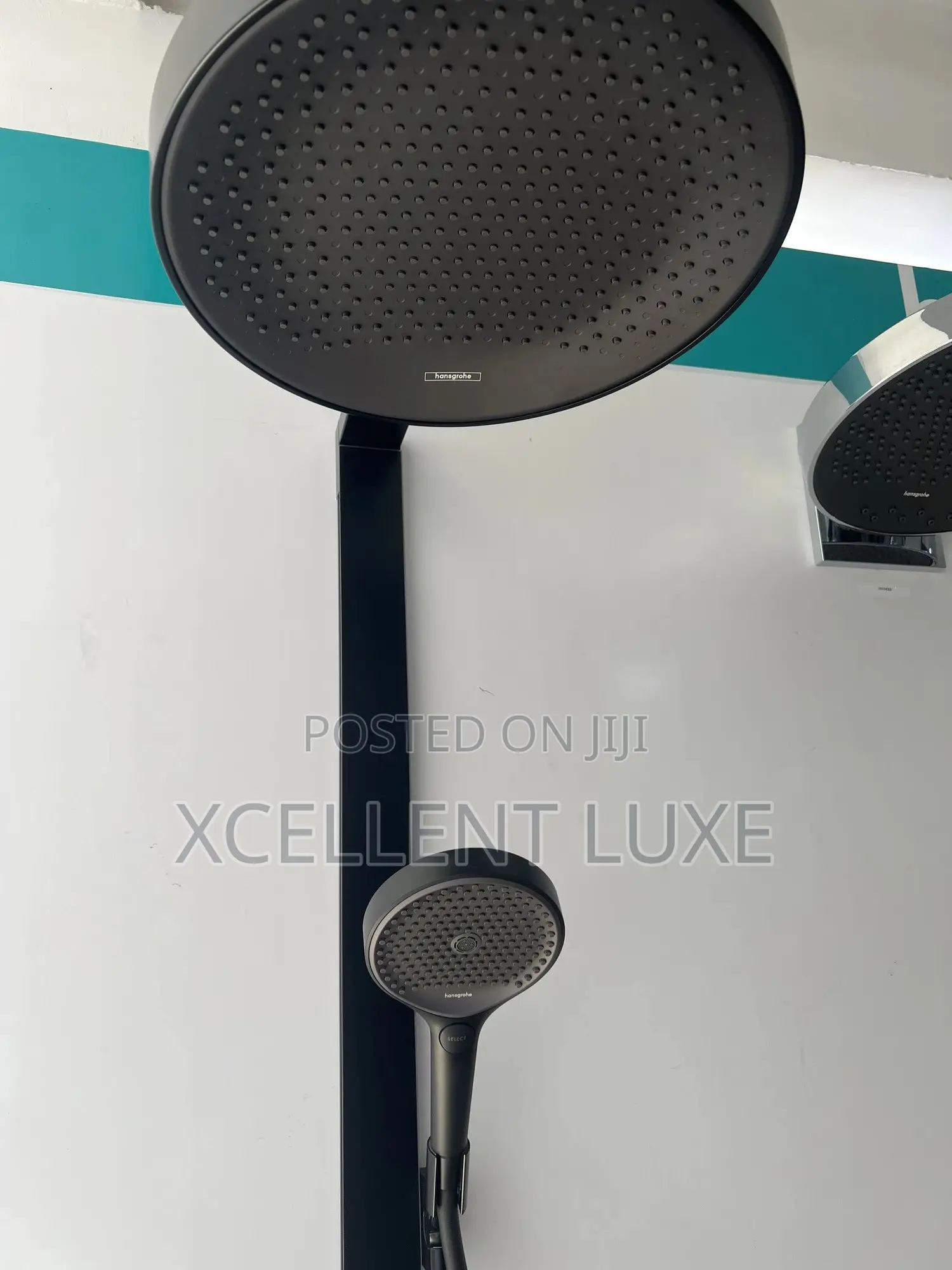 Hansgrohe Rainfinity Shower Mixer System on Matt Black Made in Germany