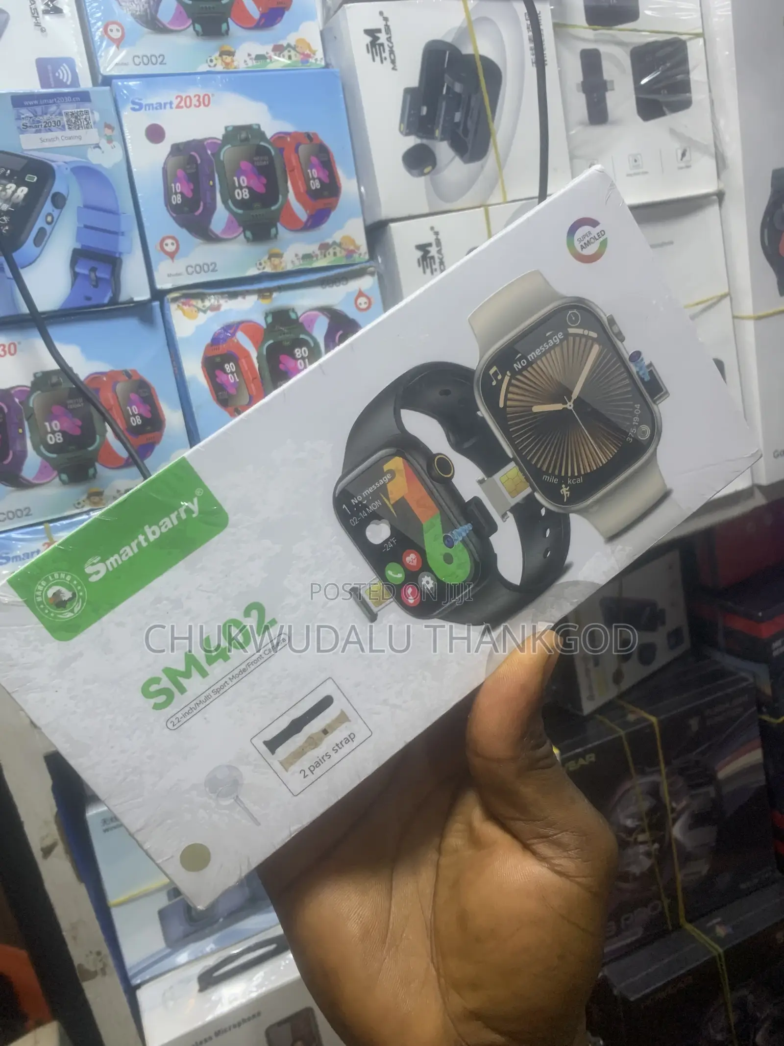 SmartBerry SM-402 Smart Watch, Super AMOLED Display, SIM Support,