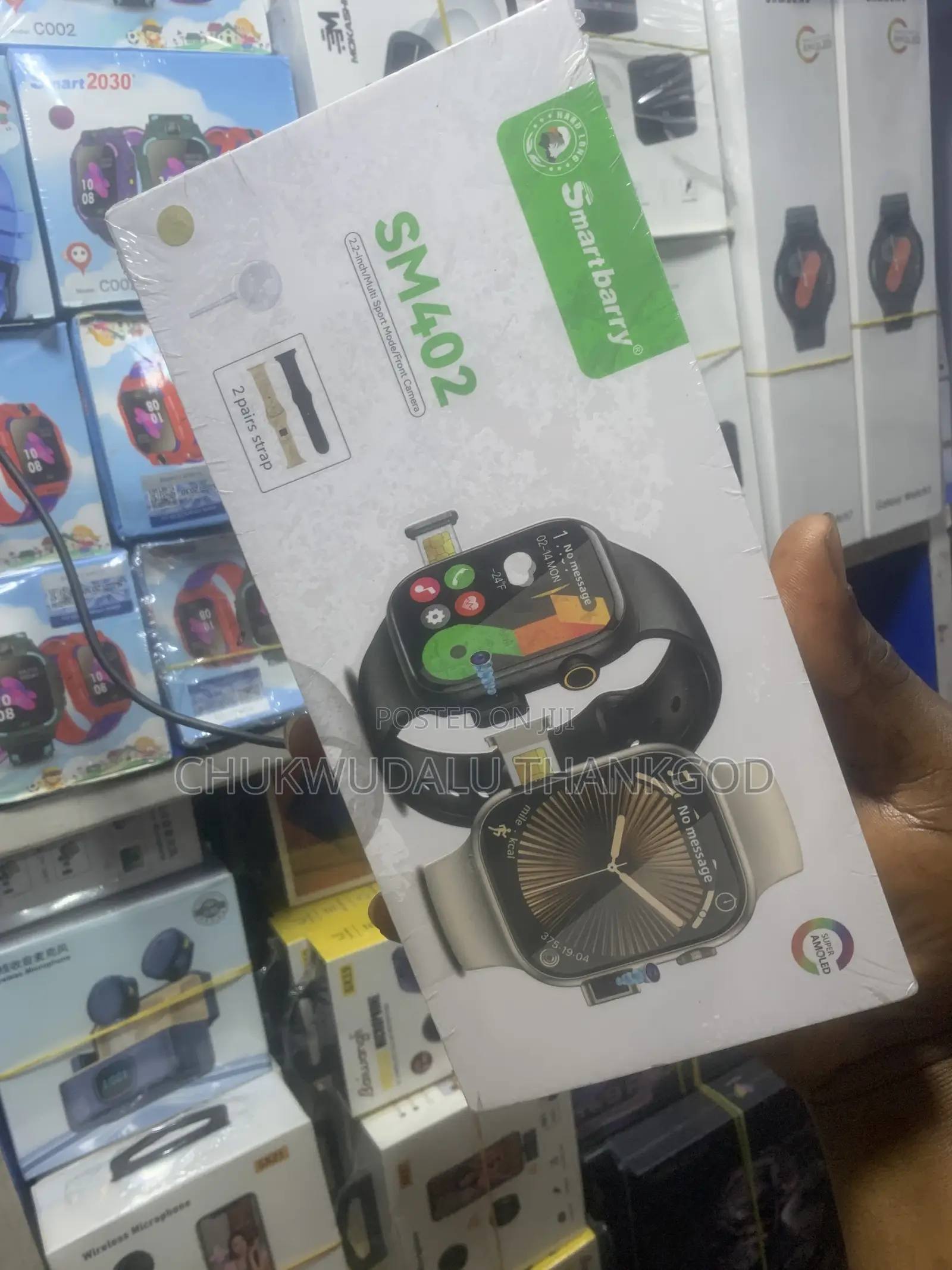 SmartBerry SM-402 Smart Watch, Super AMOLED Display, SIM Support,