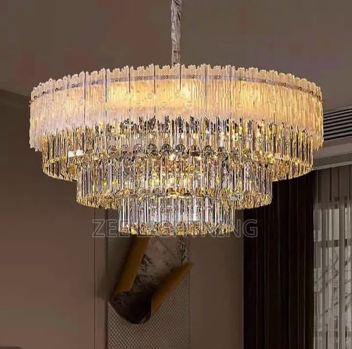 Luxury Crystal Chandelier With LED and Bulbs (Size 800mm)