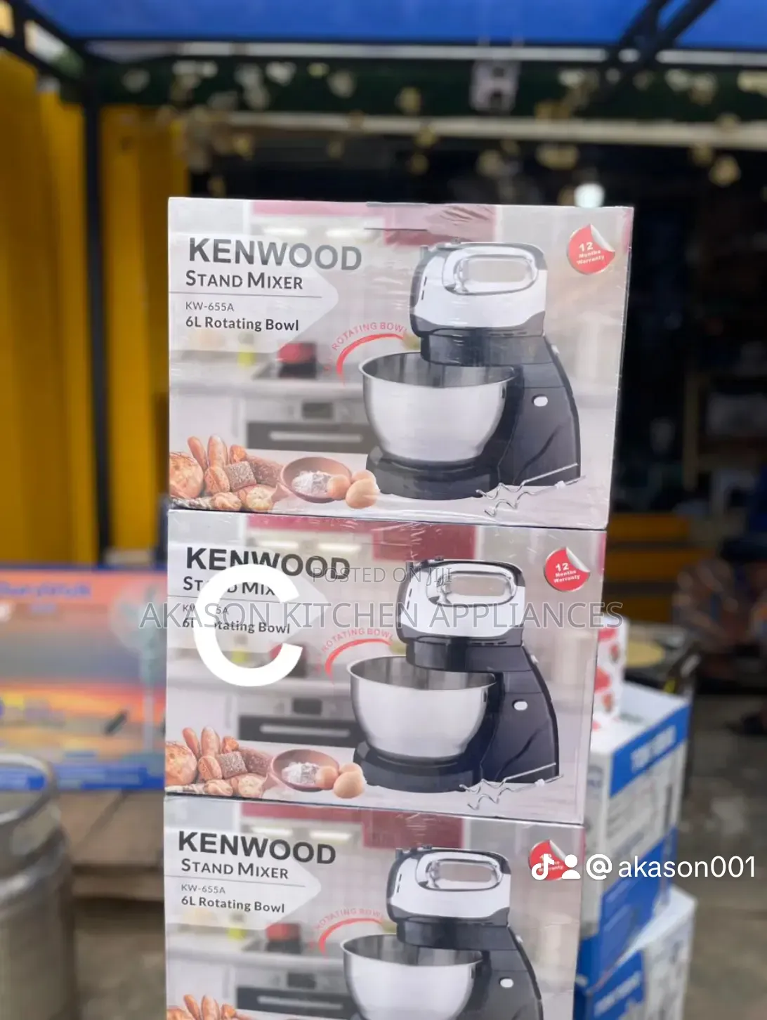 6l Rotating Bowl Kenwood Stand Mixer (Kw-655a)✅