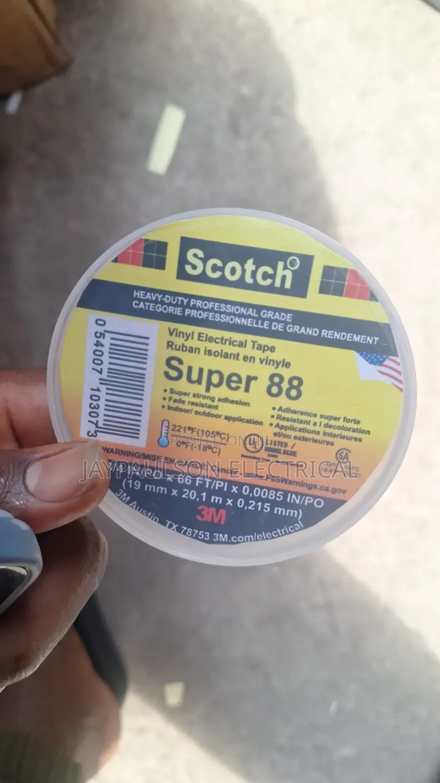 3M Scotch Super 88 Vinyl Electrical Tape.