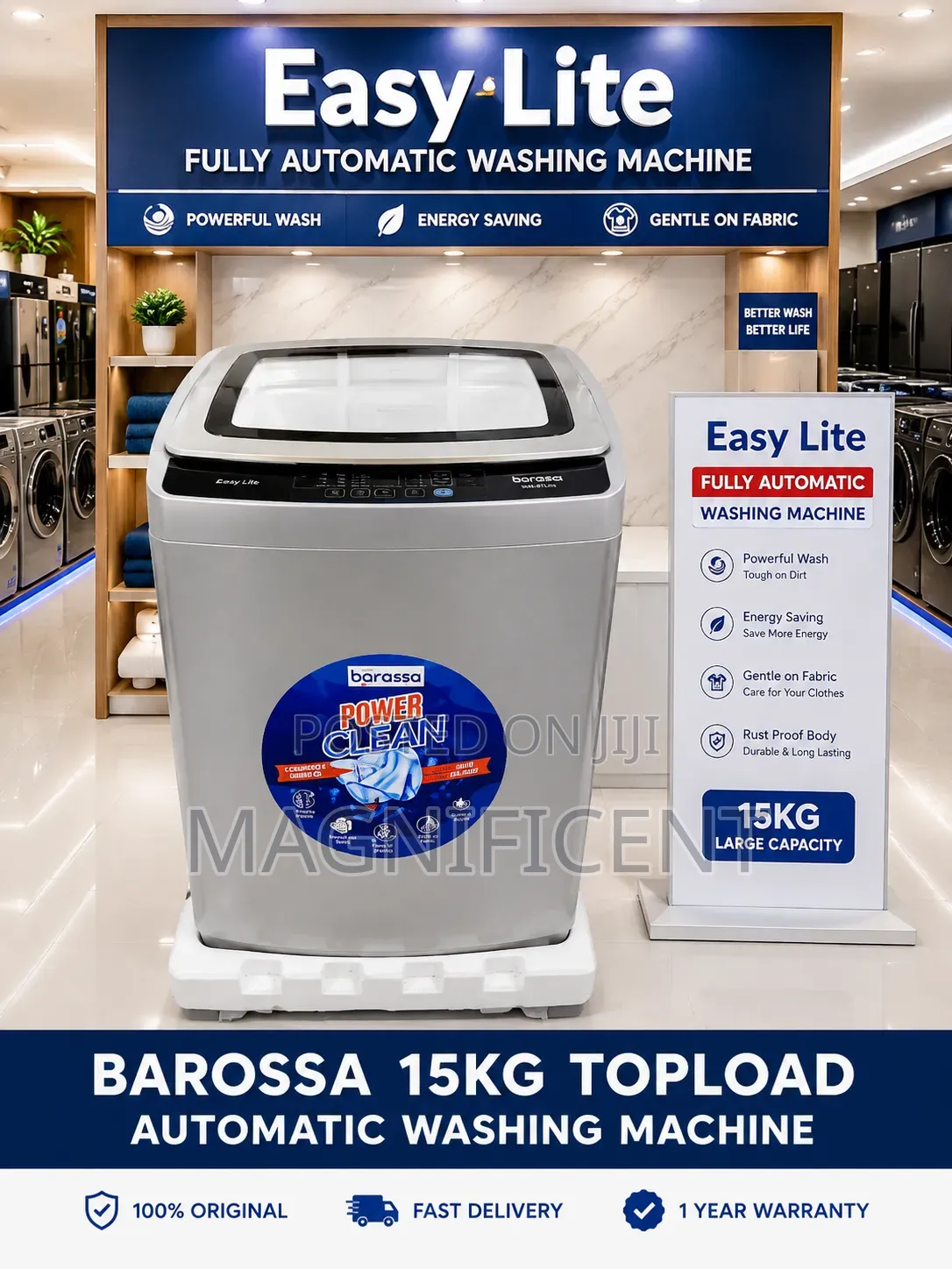 🔥 Barossa 15kg Power Clean Fully Automatic Washing Machine