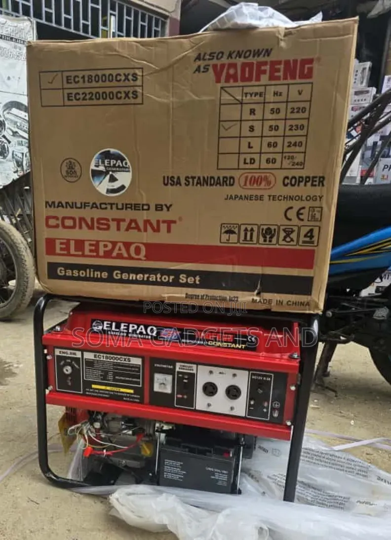 7.5kva Elepaq Constant Petrol Generator 100%copper Coil