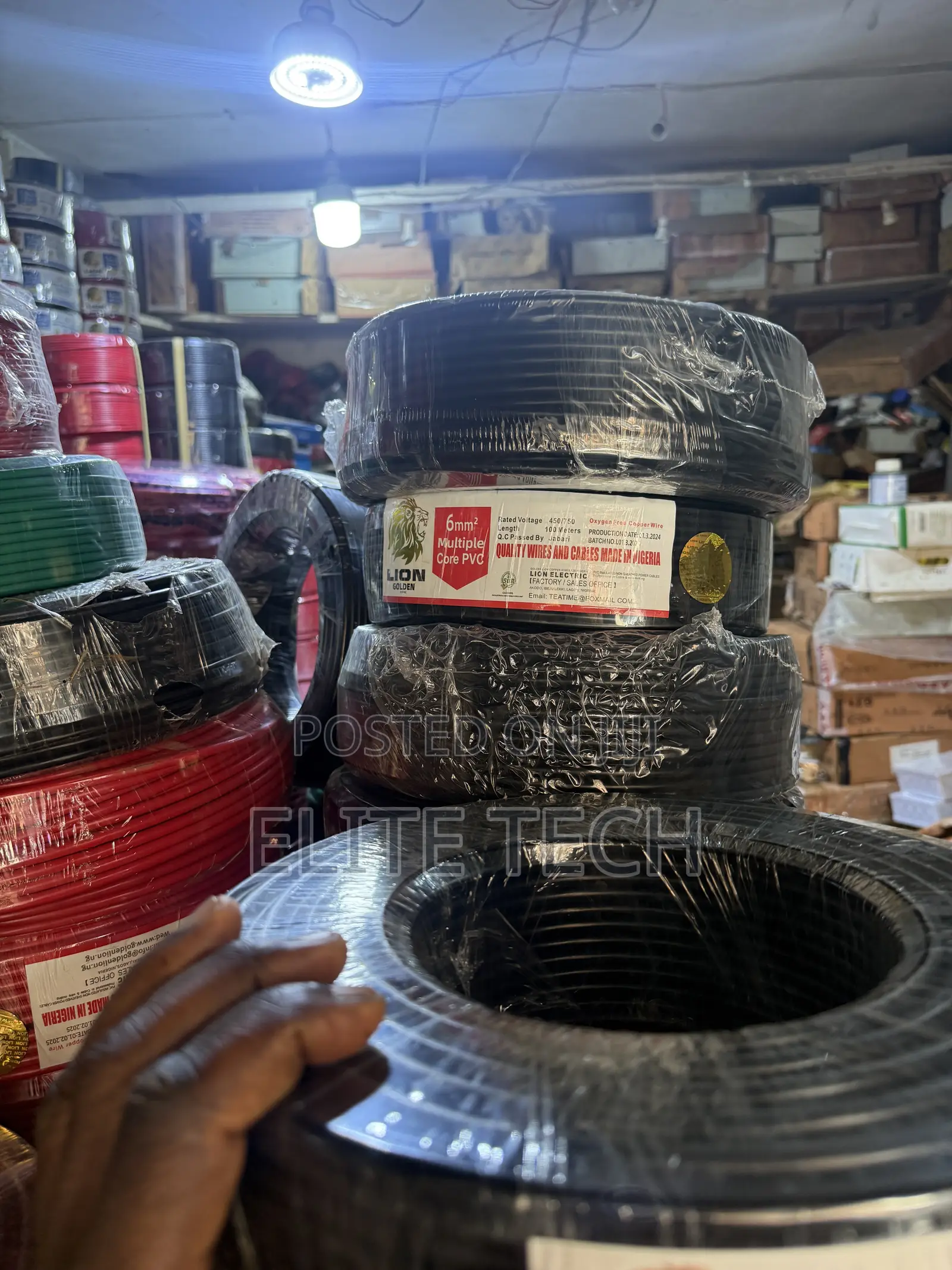 6mm Single Core Lion Wire – 100% Pure Copper (100m Roll)