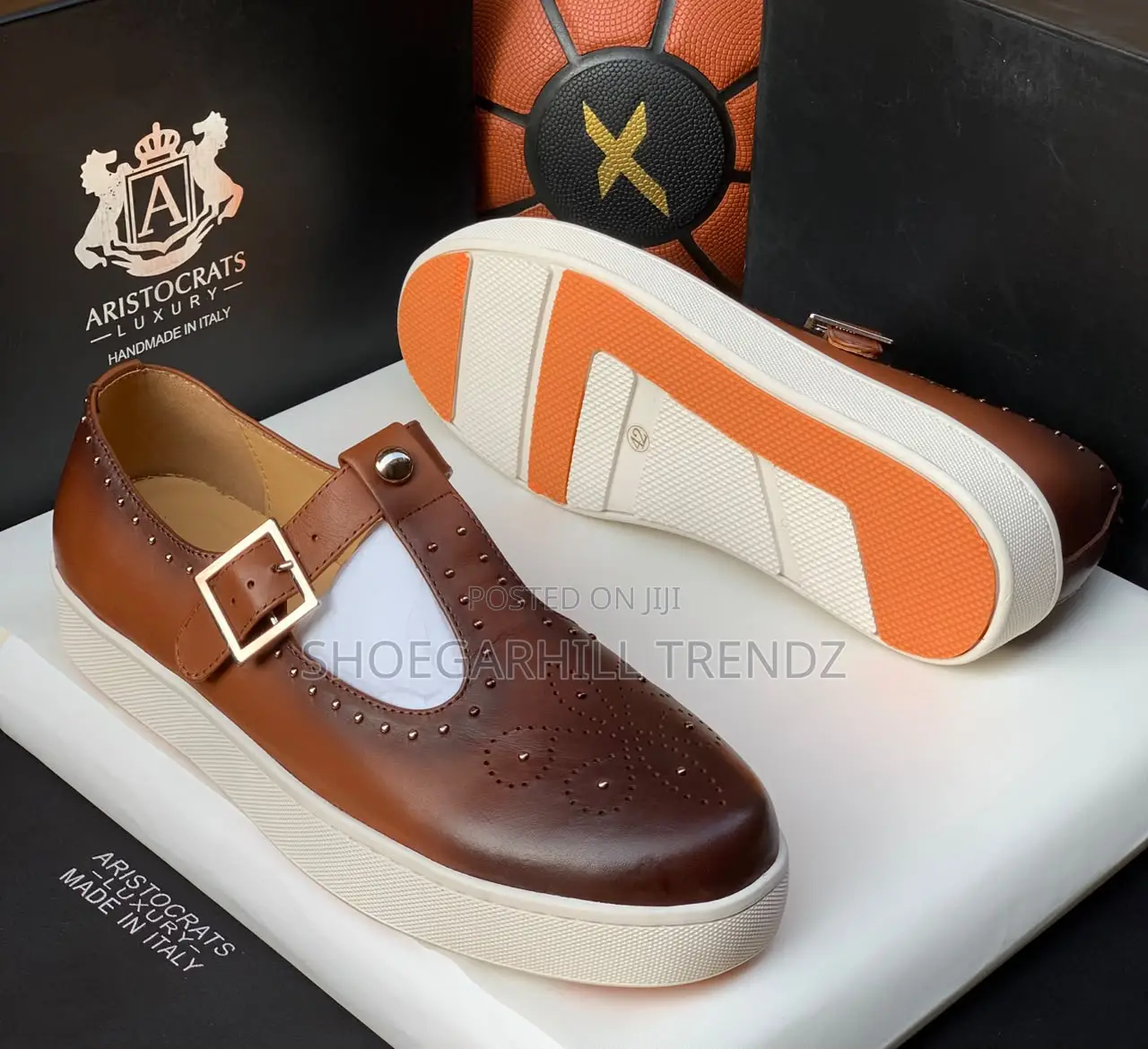 Mens Dressy Buckle Leather Sneaker Loafers