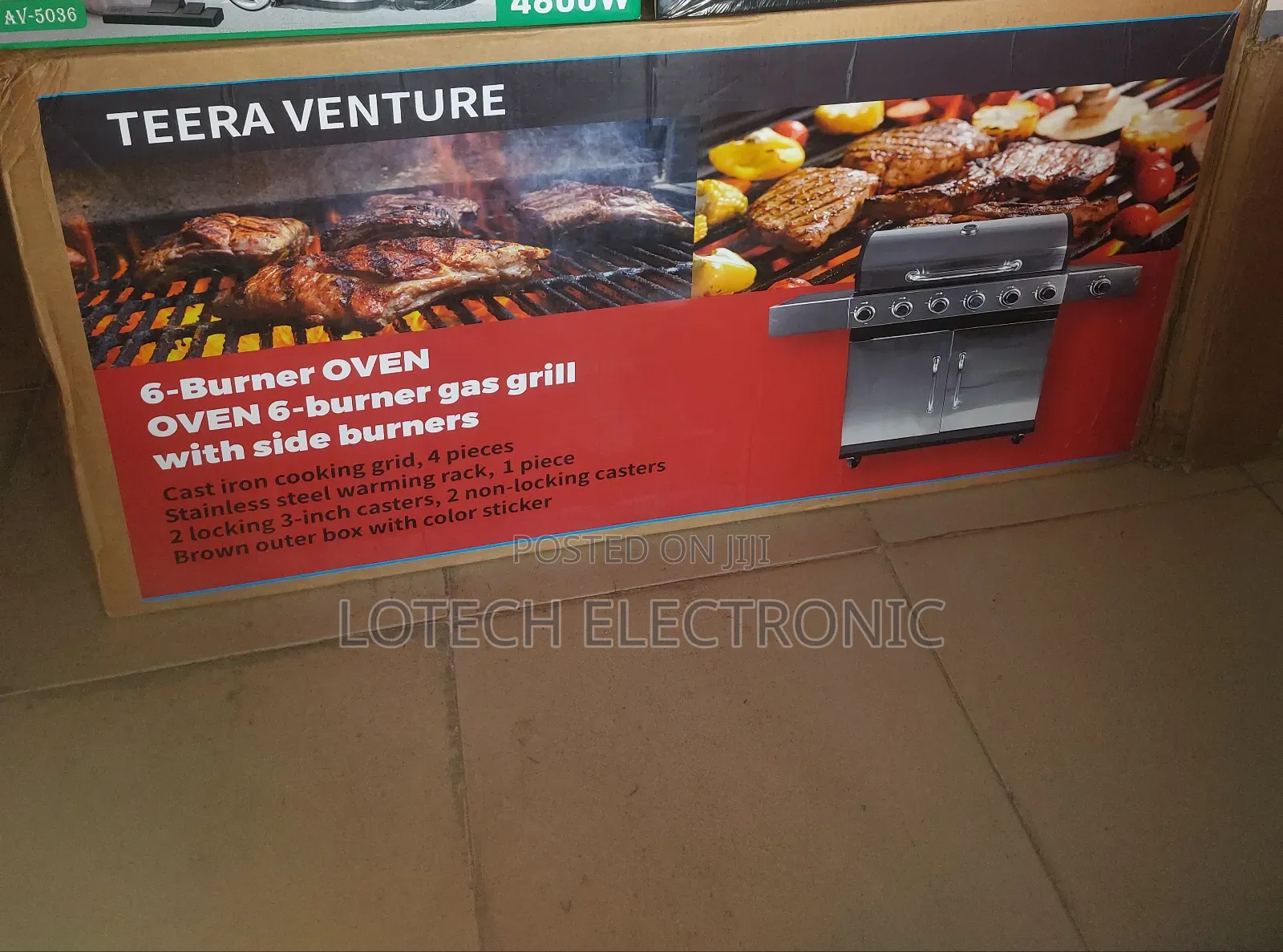 Industrial 6 Burner Gas BBQ Grill With Side Burner – Heavy-Duty