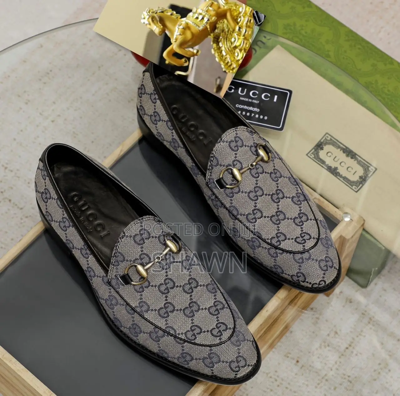 Gucci Print Bit Loafers
