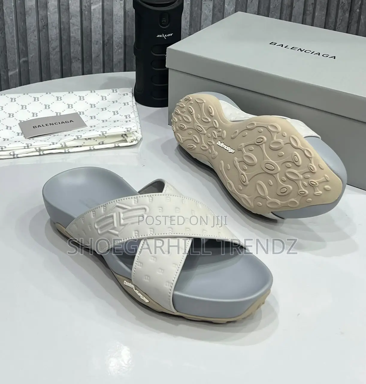 BB Chunky Sole Men Luxury Leather Palm Slippers