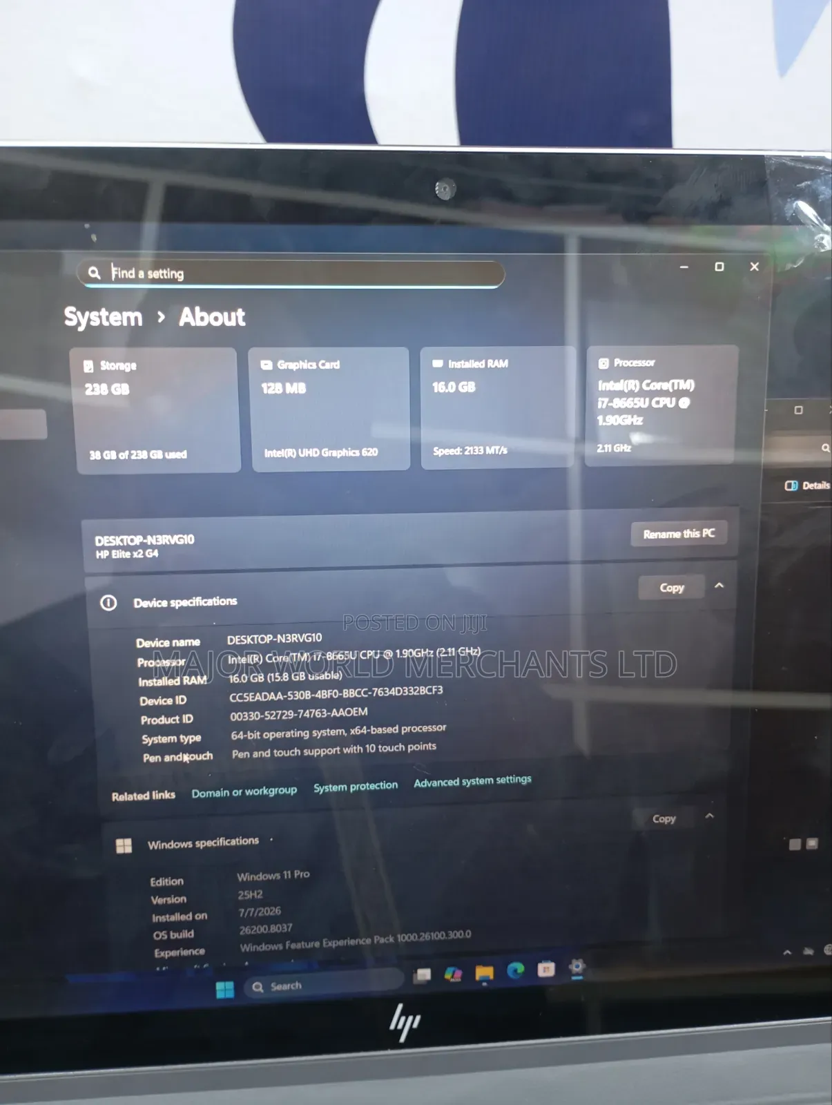 Laptop HP Elite x2 1013 G4 16GB Intel Core i7 SSD 256GB