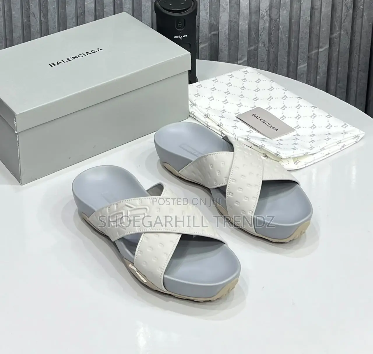 BB Chunky Sole Men Luxury Leather Palm Slippers