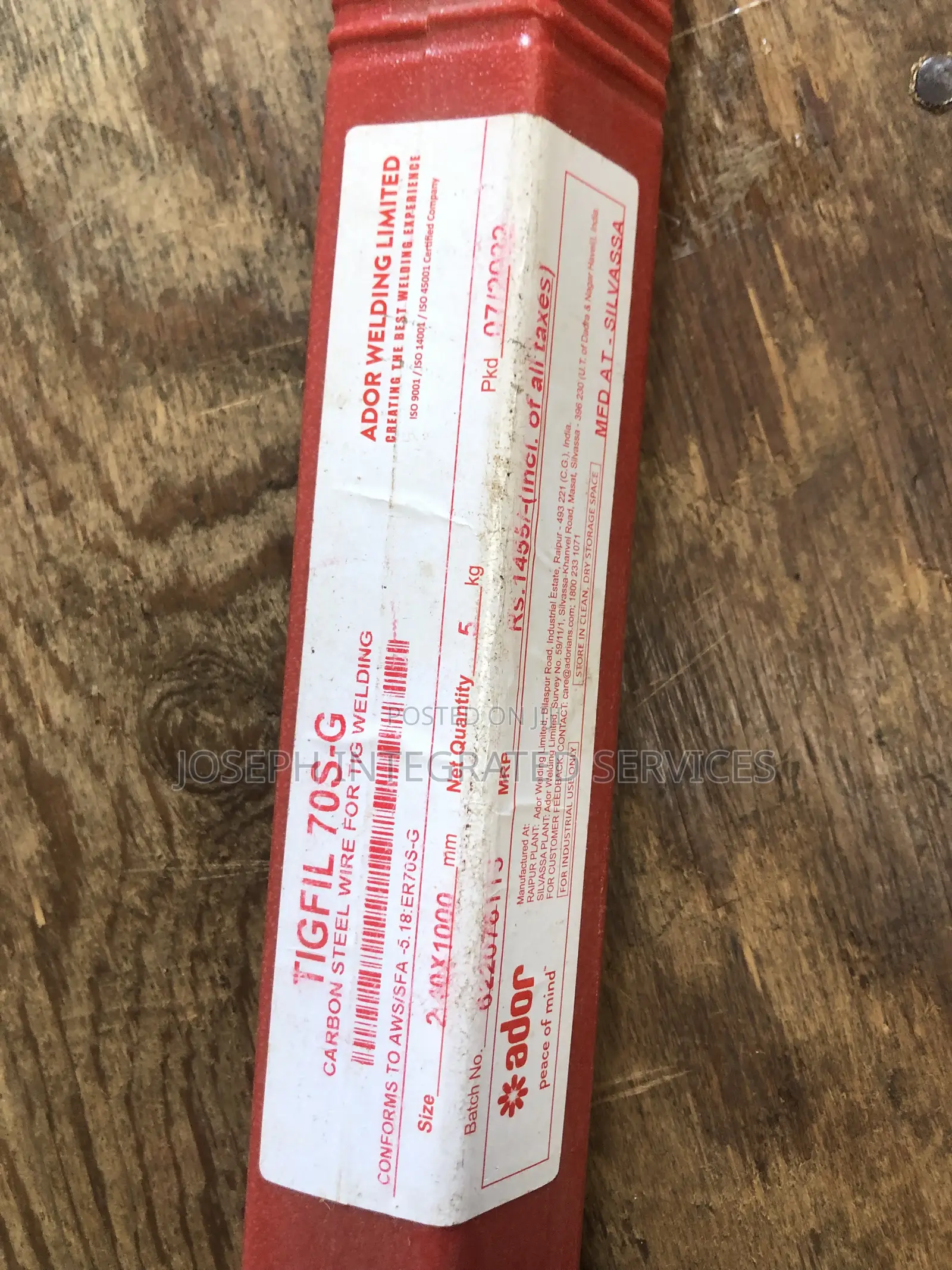Ador Tigfil 70s-G Carbon Steel TIG Welding Wire 2.40 Mm X 1000 Mm Size