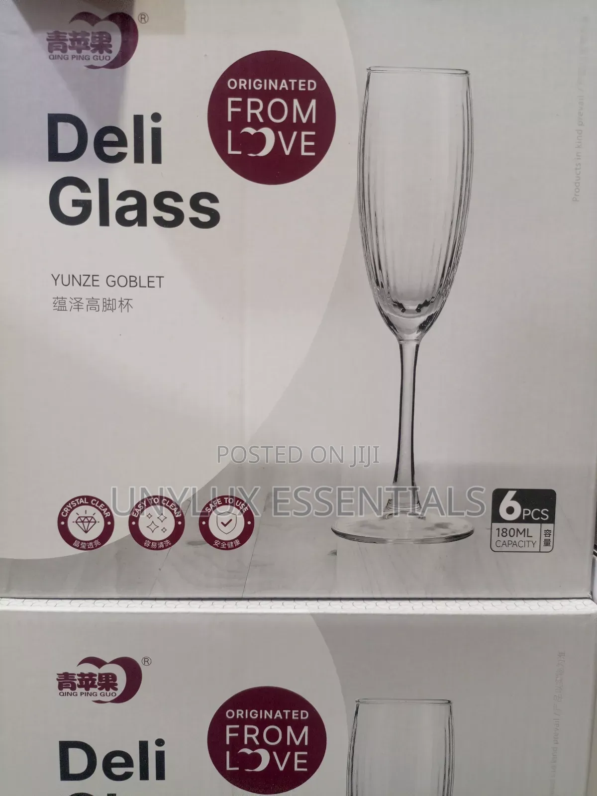 Quality 6pcs Deli 180ml Champagne Glass Cup