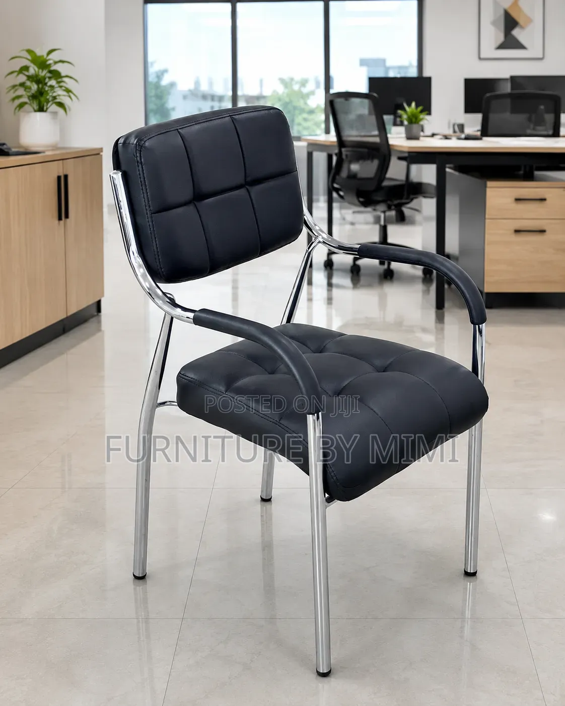 Brand New Executive Leather Office Visitors Chair (Model 608)
