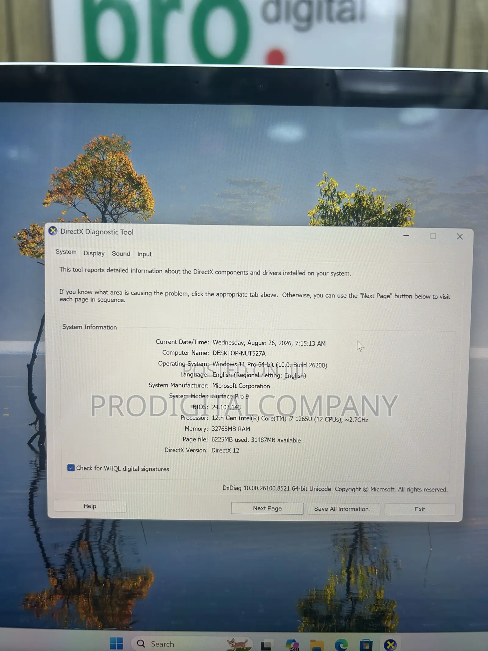 Laptop Microsoft Surface Pro 32GB Intel Core i7 SSD 1T