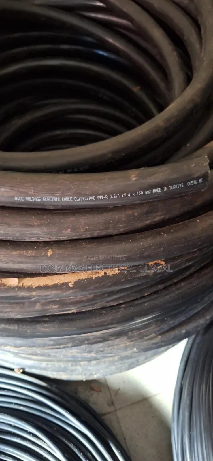 150mm 4core PVC PVC 100%copper Bicc