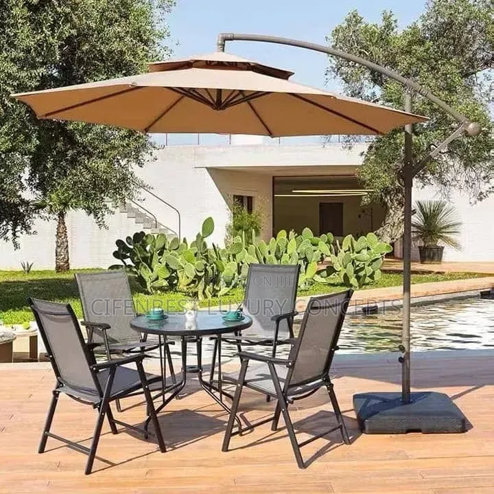 Patio/Restaurant Table and 4 Chairs  With Umbrella
