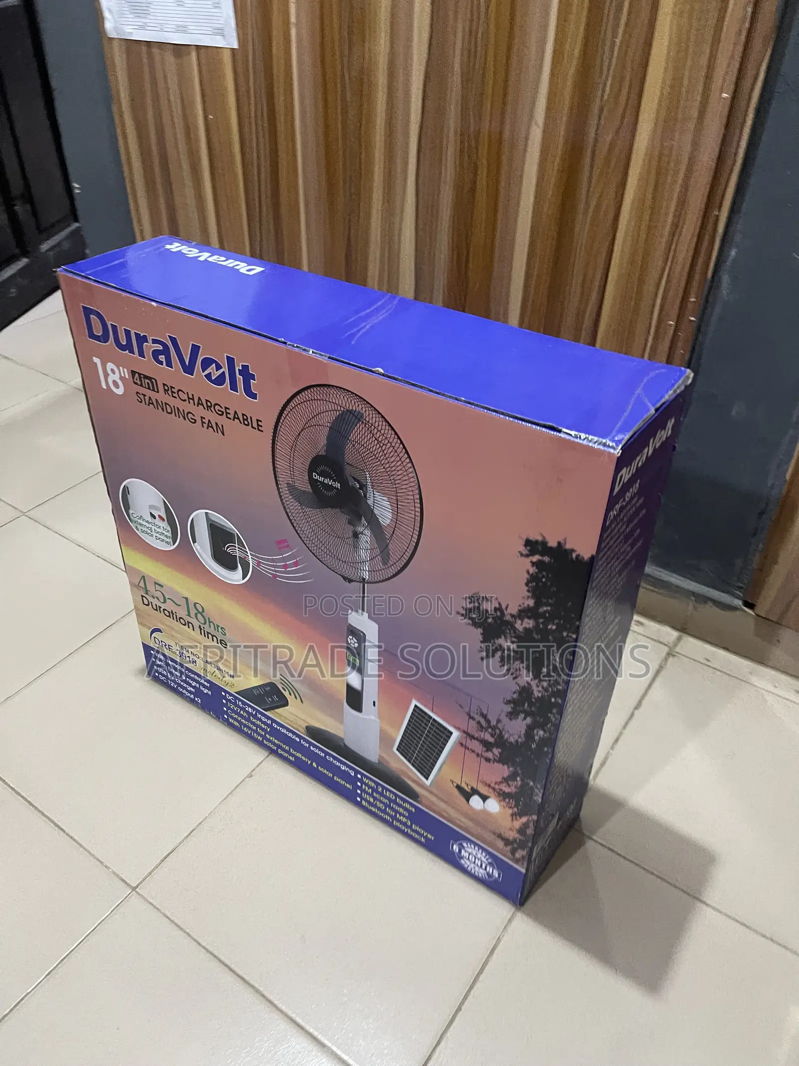 Duravolt 18′′ Cordless Rechargeable Fan