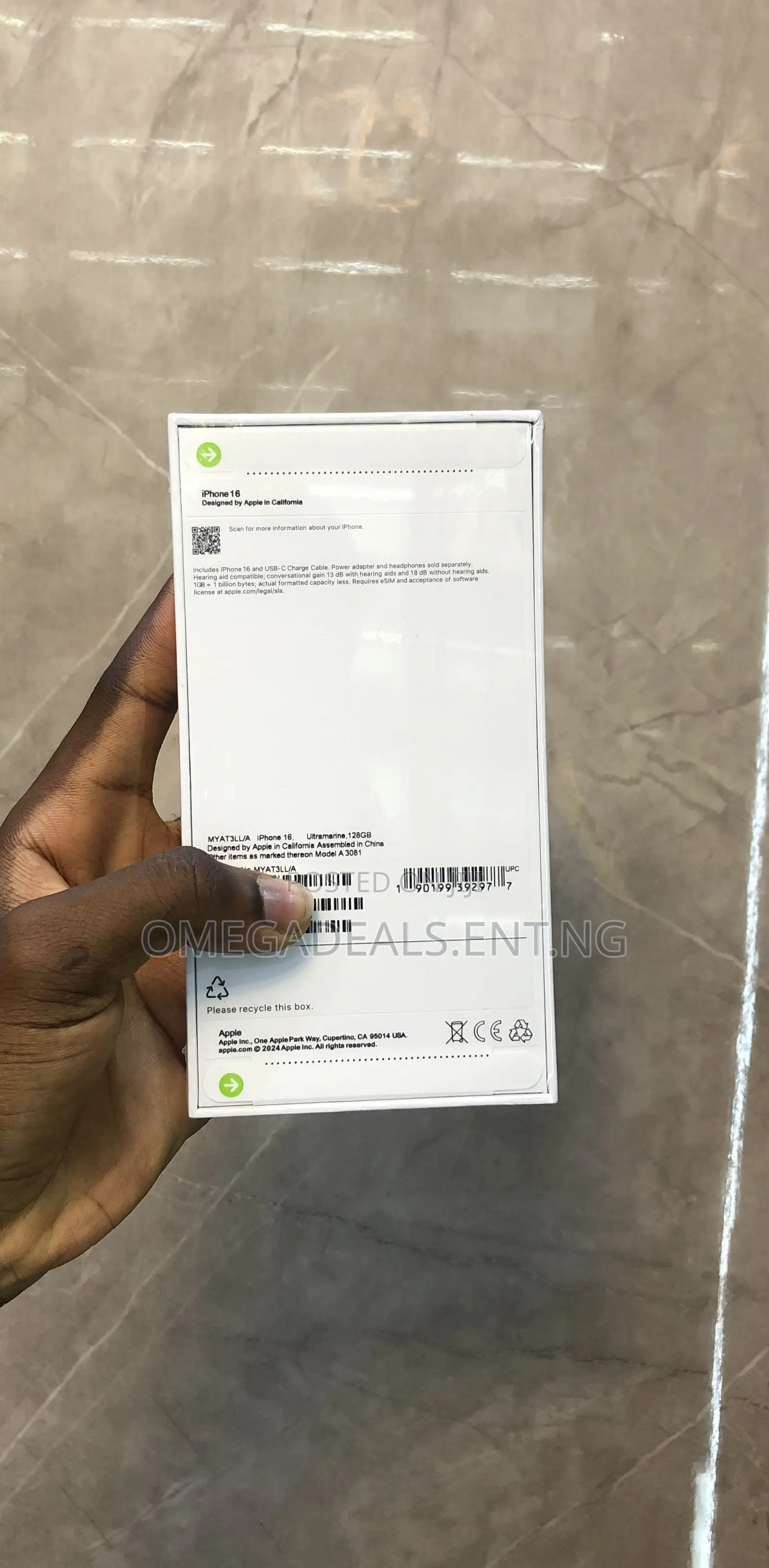 New Apple iPhone 16 128 GB Blue