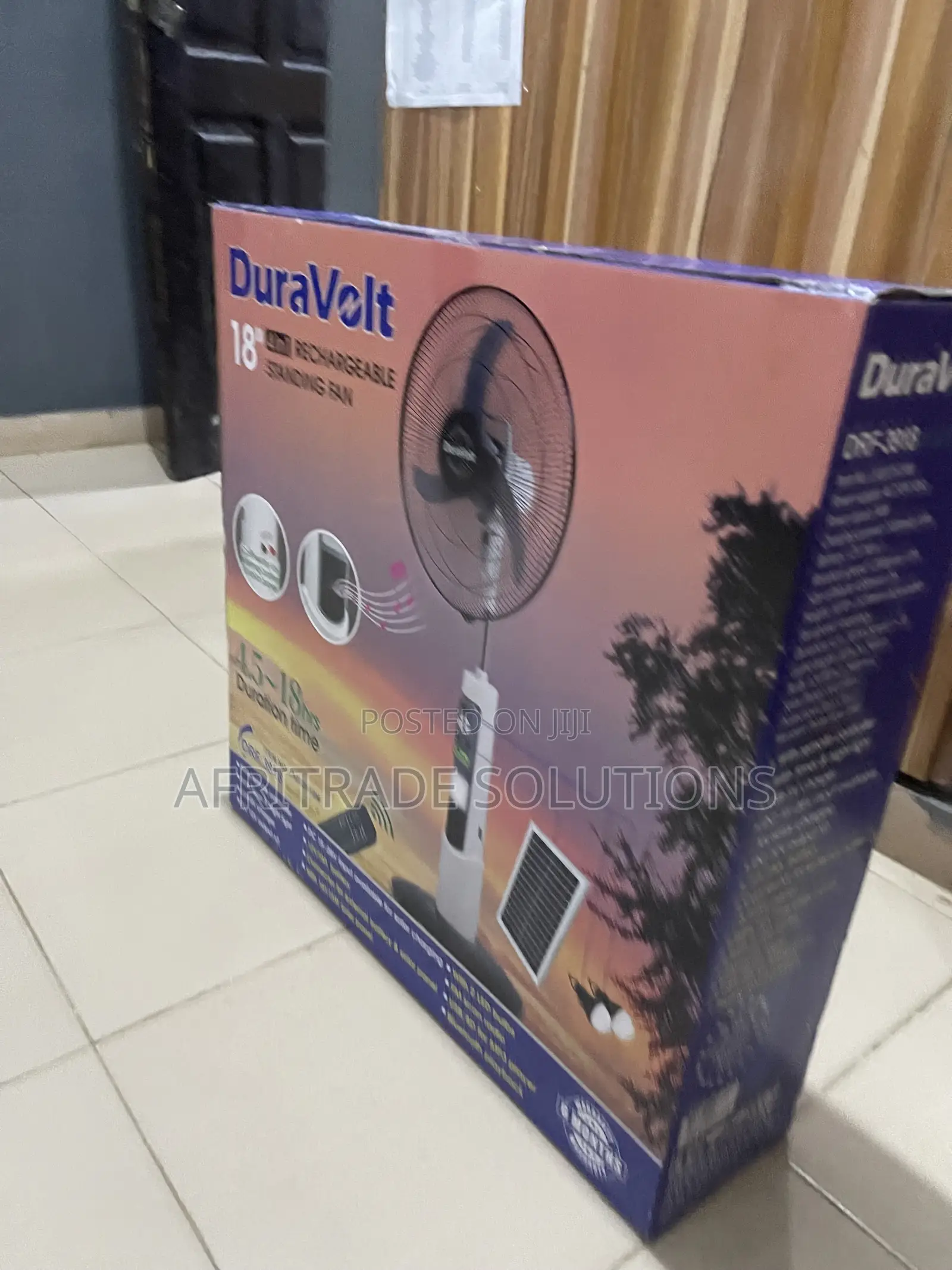 Duravolt 18′′ Solar Standing Cooling Fan
