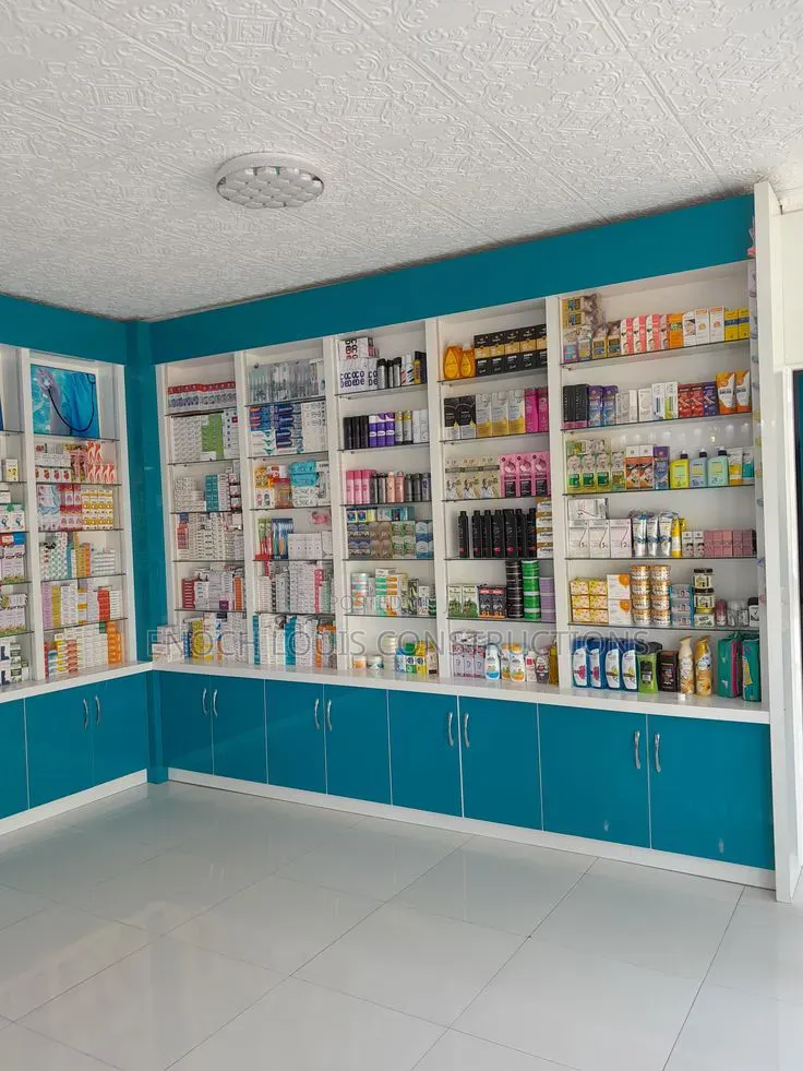 Affordable Pharmacy Shelves – Wood & Metal
