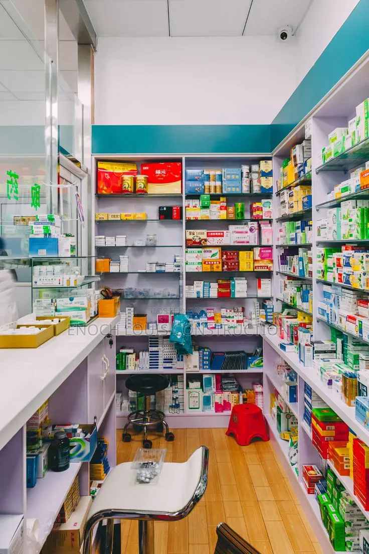 Affordable Pharmacy Shelves – Wood & Metal