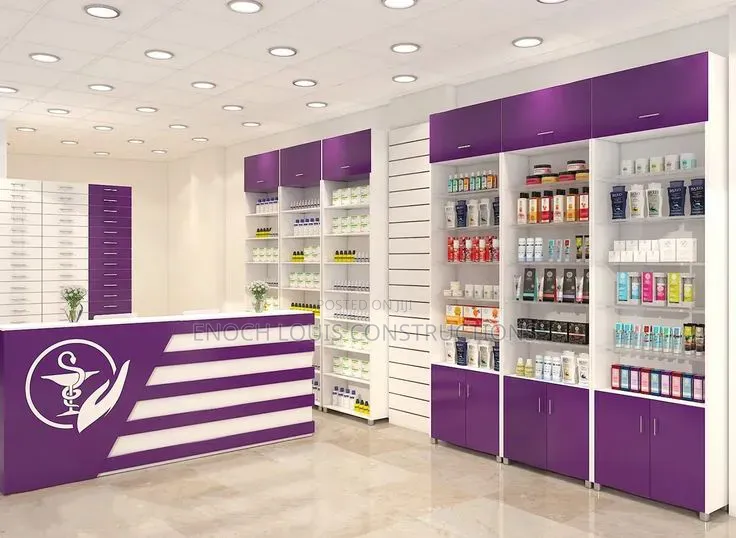 Affordable Pharmacy Shelves – Wood & Metal