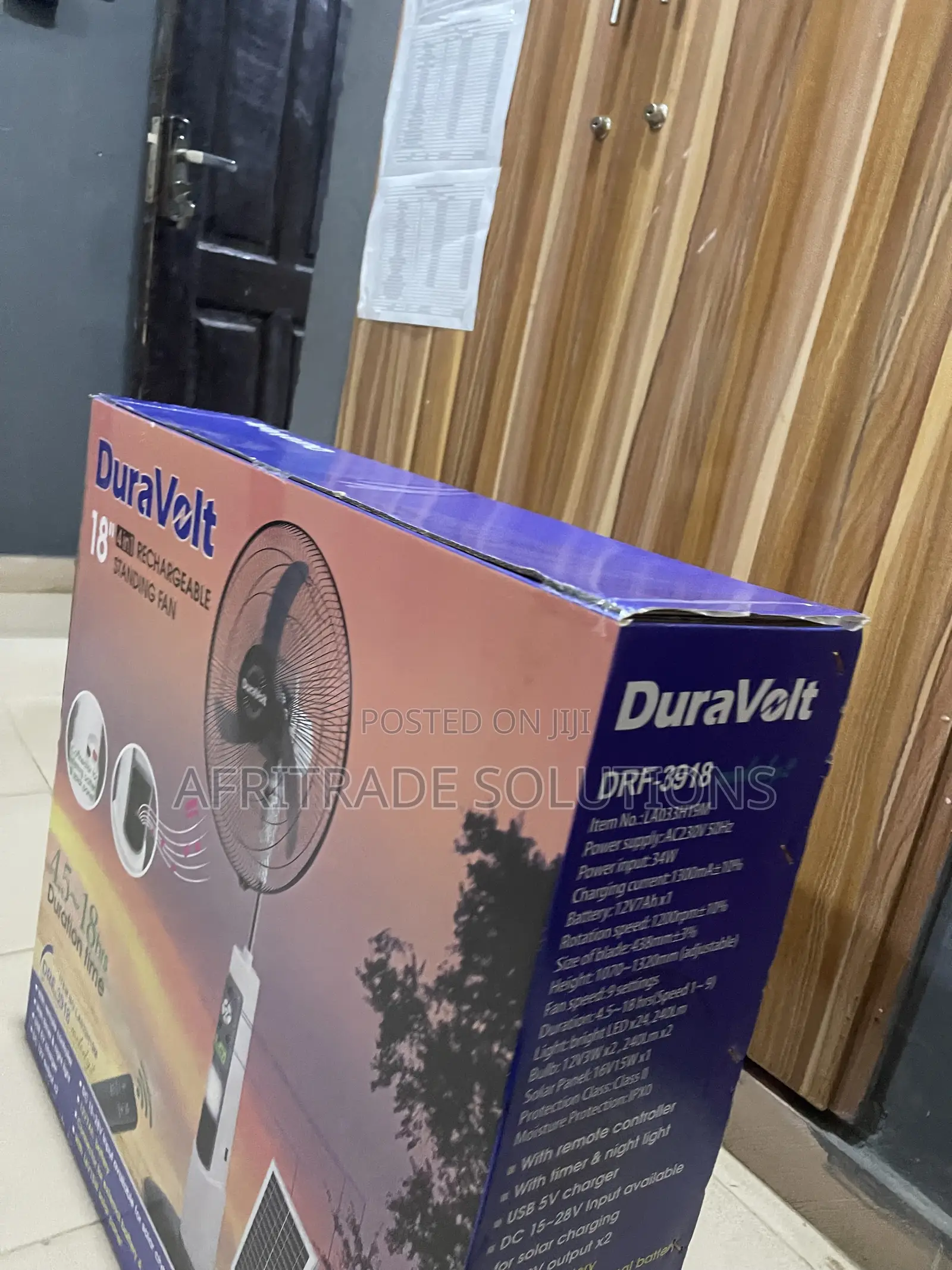 Duravolt 18′′ Portable Rechargeable Fan