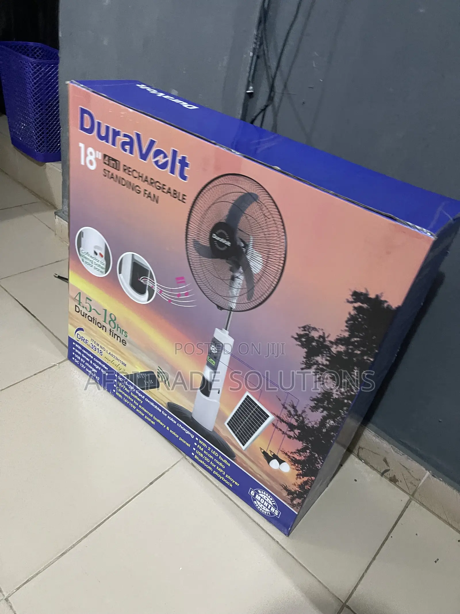 Duravolt 18′′ Rechargeable Fan for Home & Office