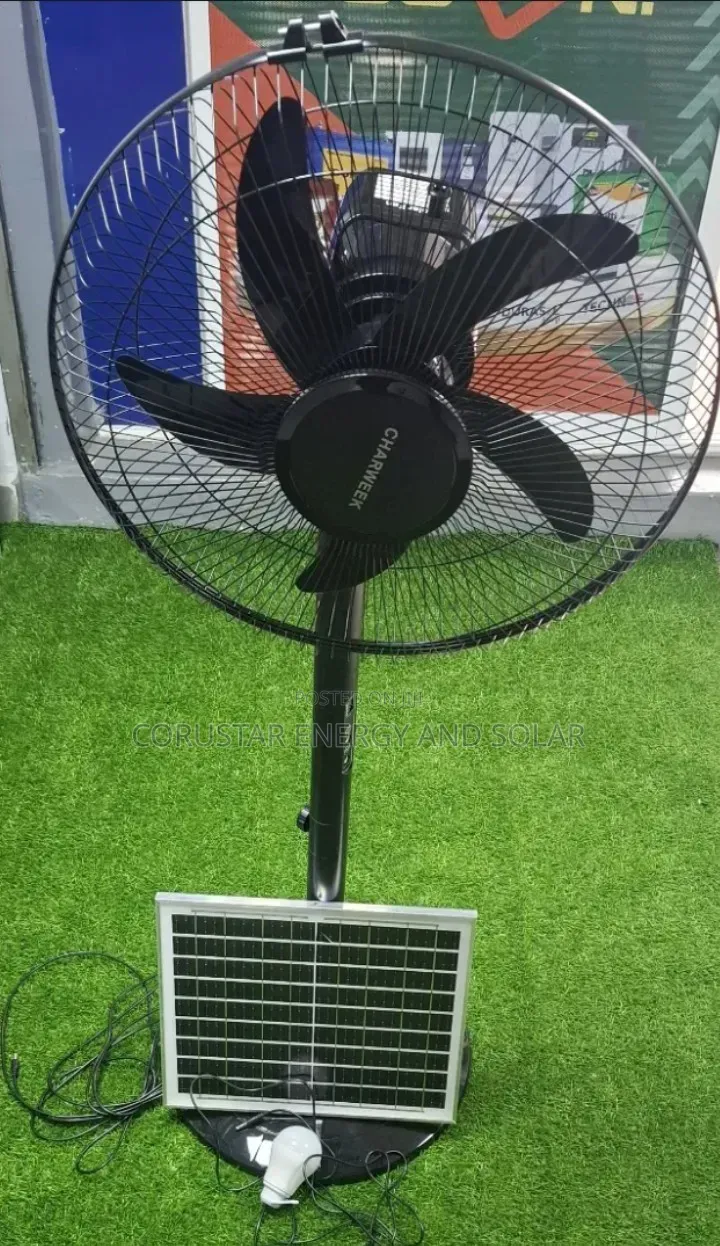 Solar Rechargeable Fan 16inch - Chardweek*