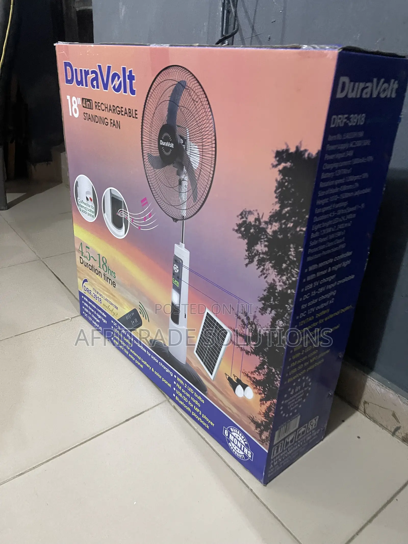 Duravolt 18′′ Rechargeable Cooling Fan