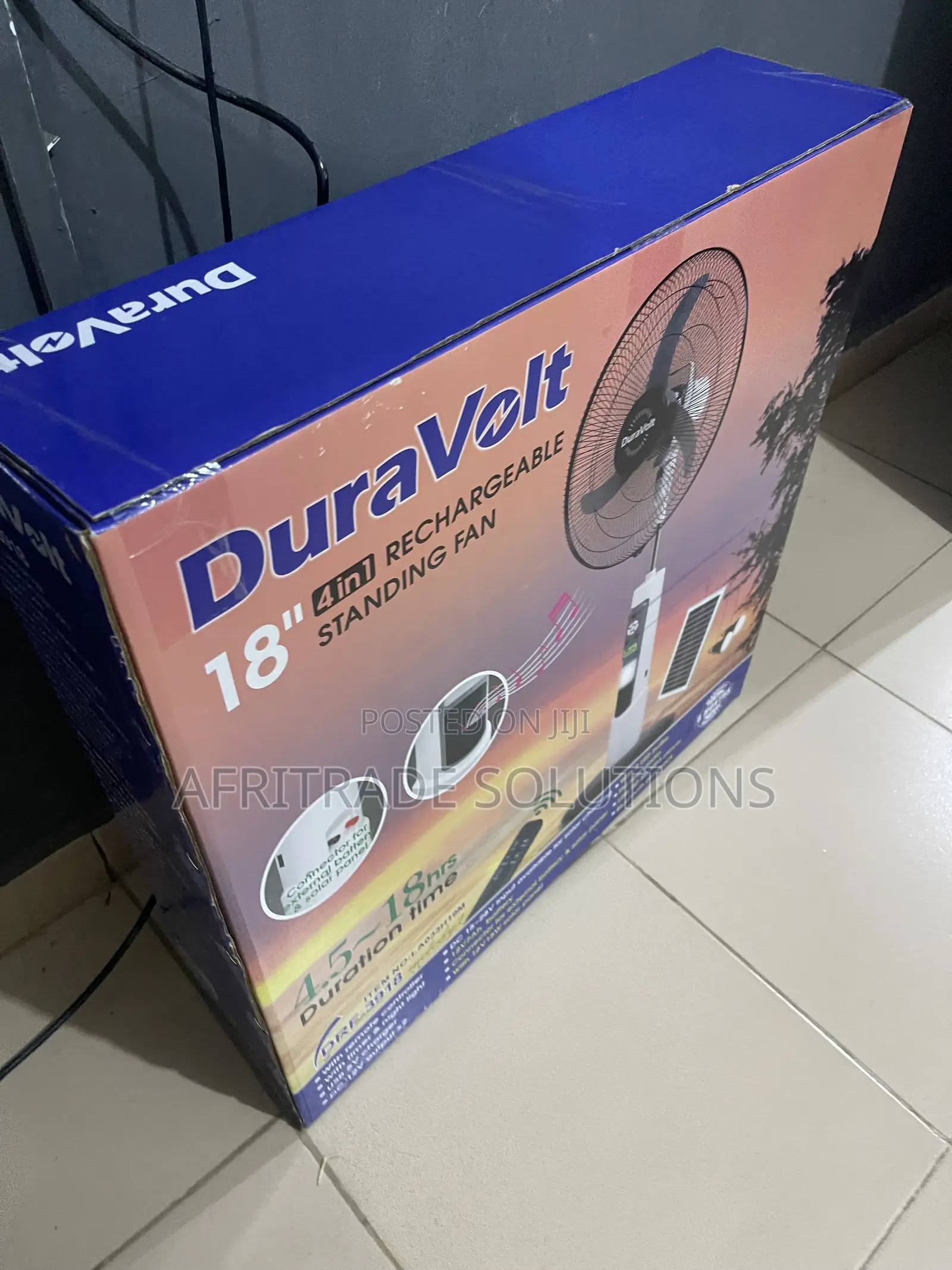 Duravolt 18′′ Rechargeable Stand Fan