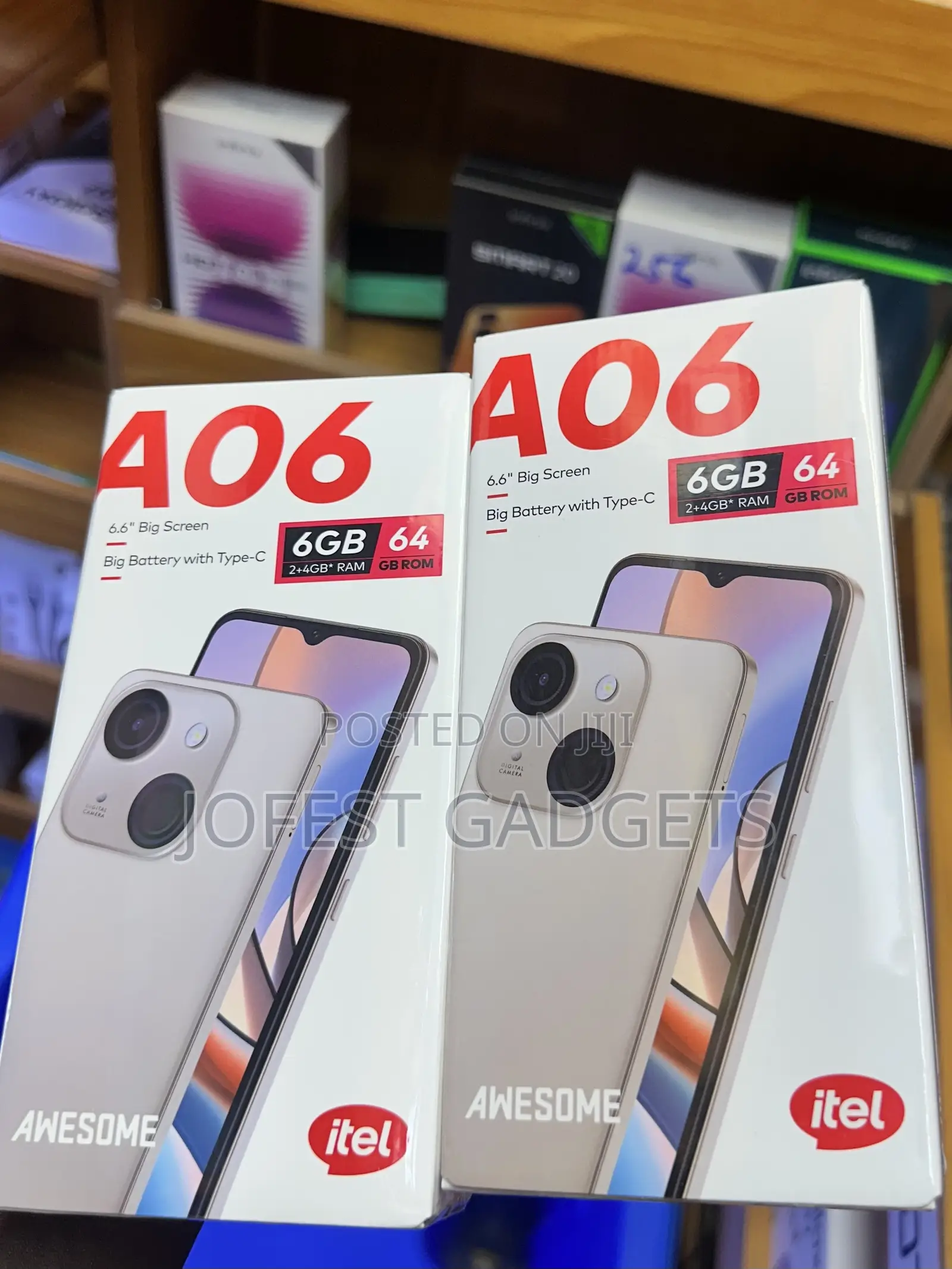 New Itel A06 64 GB Black