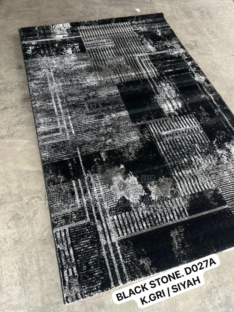 7x10fts Black and Grey Turkey Premium Rugs