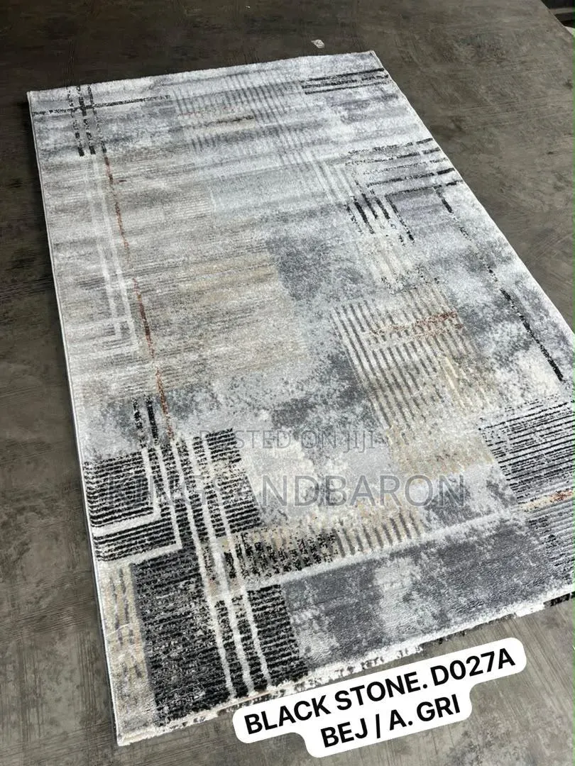 7x10fts Black and Grey Turkey Premium Rugs