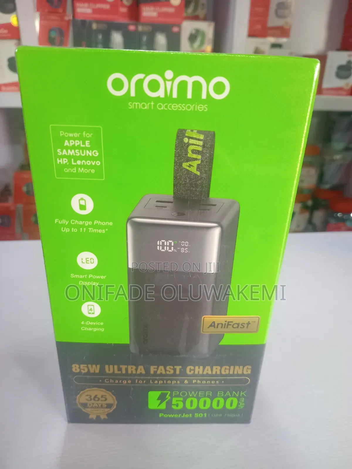 50,000mAh Oraimo Power Bank 85W Ultra Fast Charging