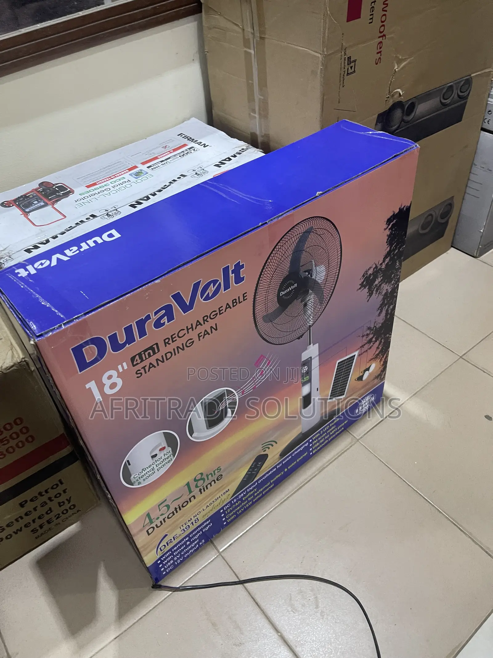 Duravolt 18′′ Energy-Efficient Solar Fan
