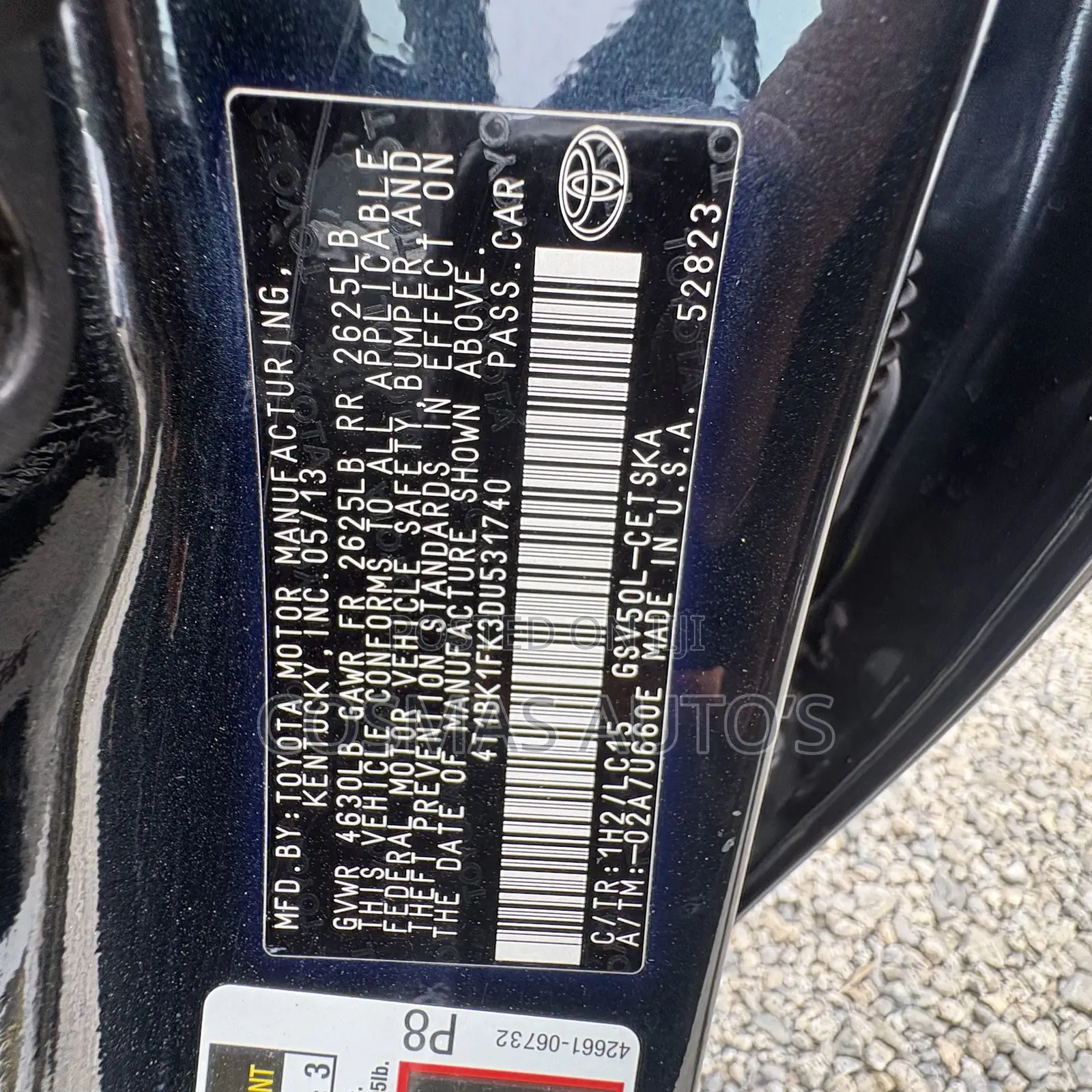 Toyota Camry SE 4dr Sedan (2.5L 4cyl 6A) 2013 Blue