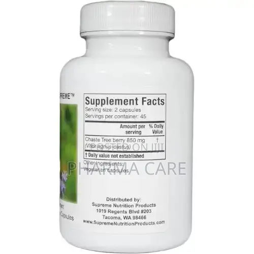 Chaste Tree Supreme- 90 Pure Vitex Vegetarian Capsules